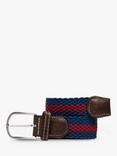 Swole Panda Stripe Recycled Woven Belt, Blue/Burgundy