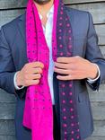 Swole Panda Spots Bamboo Scarf, Navy/Pink