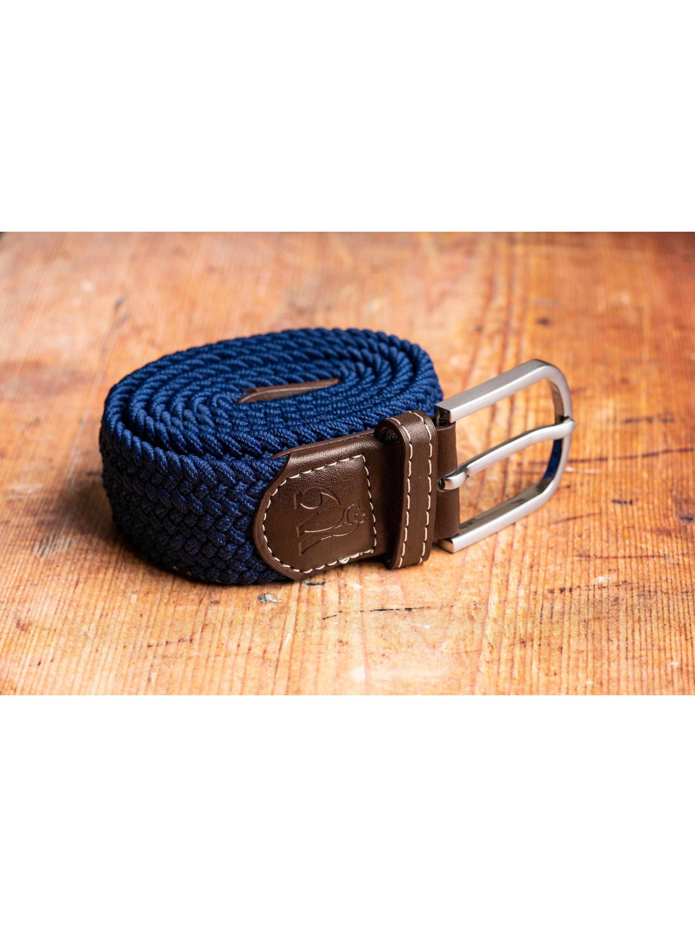 Product image 2 of 3, which shows Swole Panda Recycled Woven Belt, Navy, S
