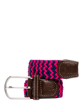 Swole Panda ZigZag Recycled Woven Belt, Pink/Blue