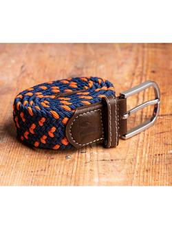 Swole Panda Spot Recycled Woven Belt, Navy/Orange - view 2, Navy/Orange