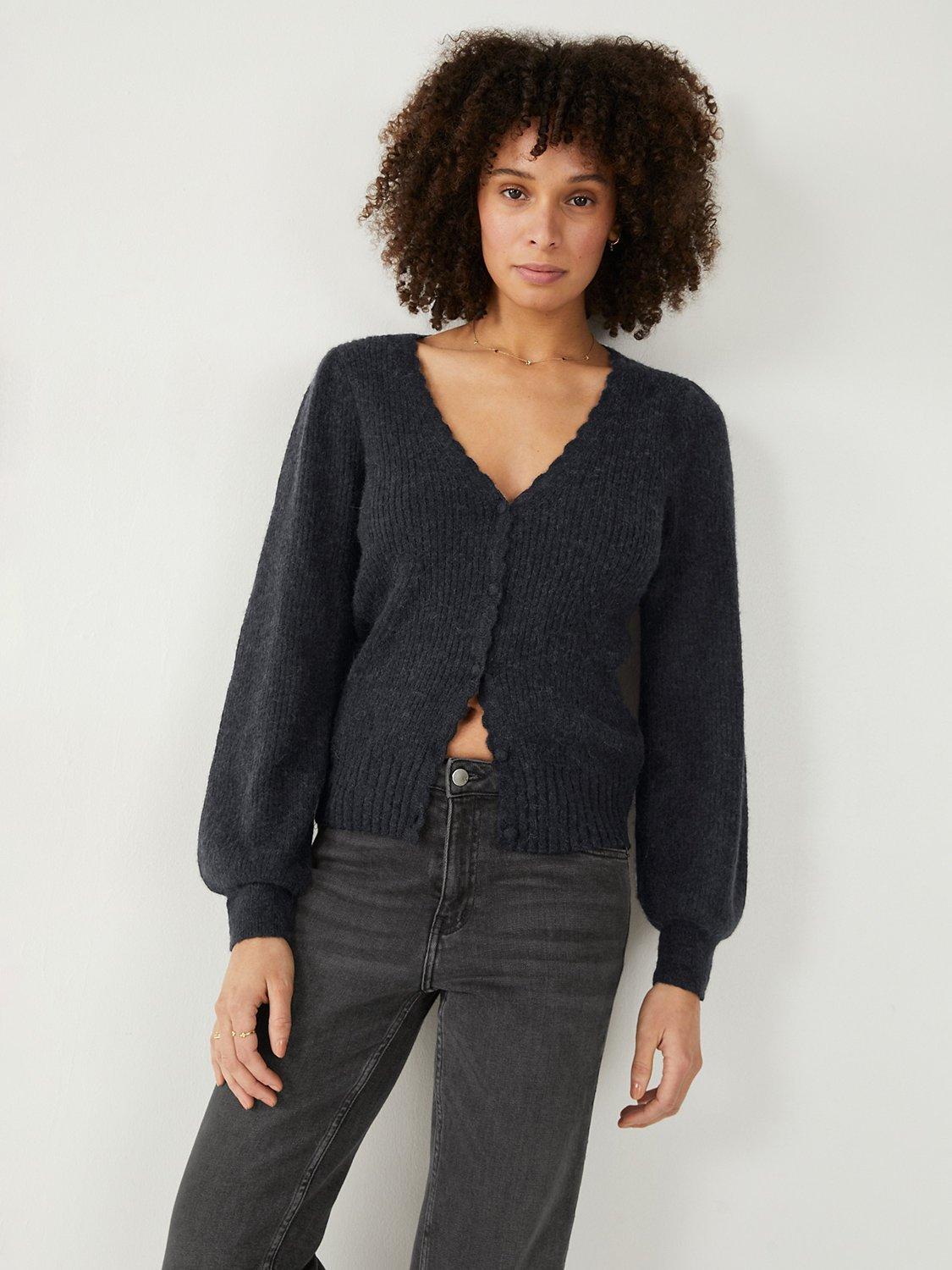 HUSH Cleo Ribbed Wool Blend Cardigan