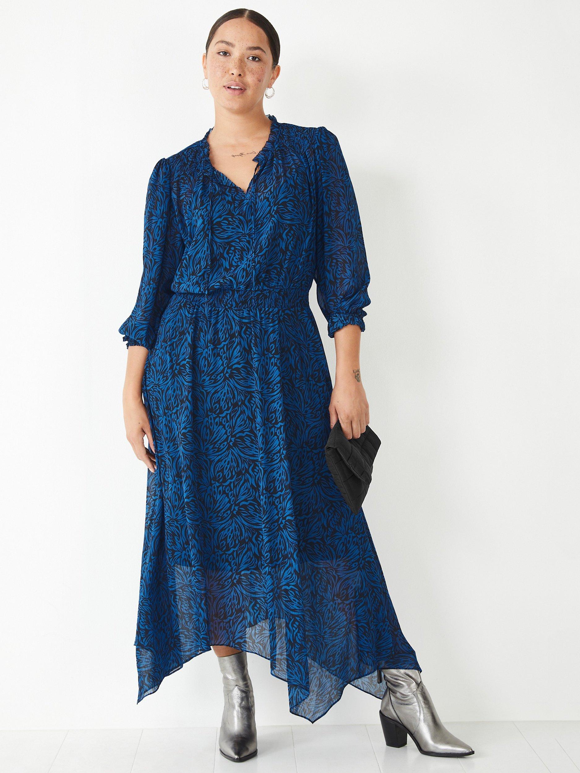 HUSH Valarie Midi Dress, Bold Butterfly
