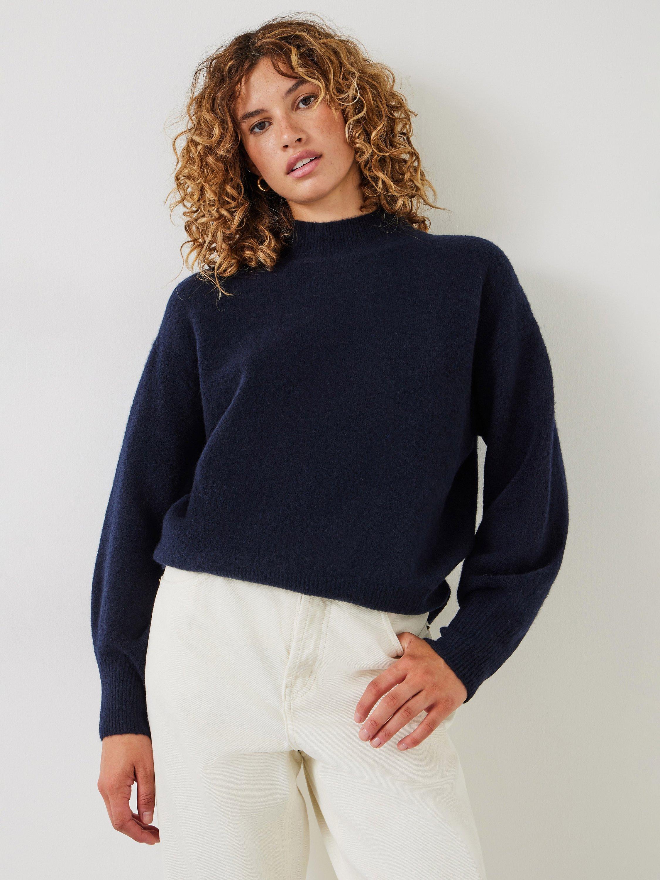 HUSH Evelyn Wool Blend Jumper, Midnight Navy