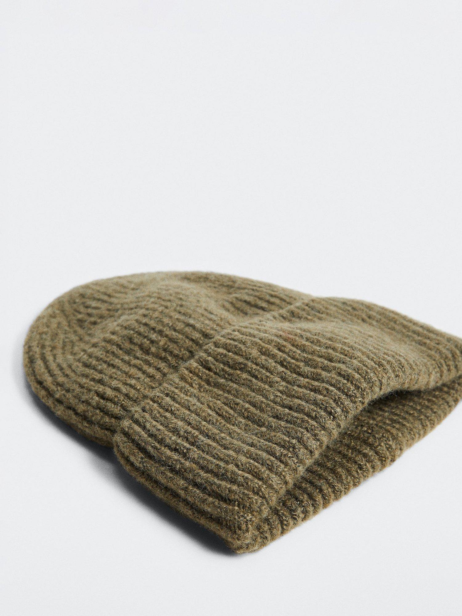 Mango Beanie Hat, Beige/Khaki, One Size