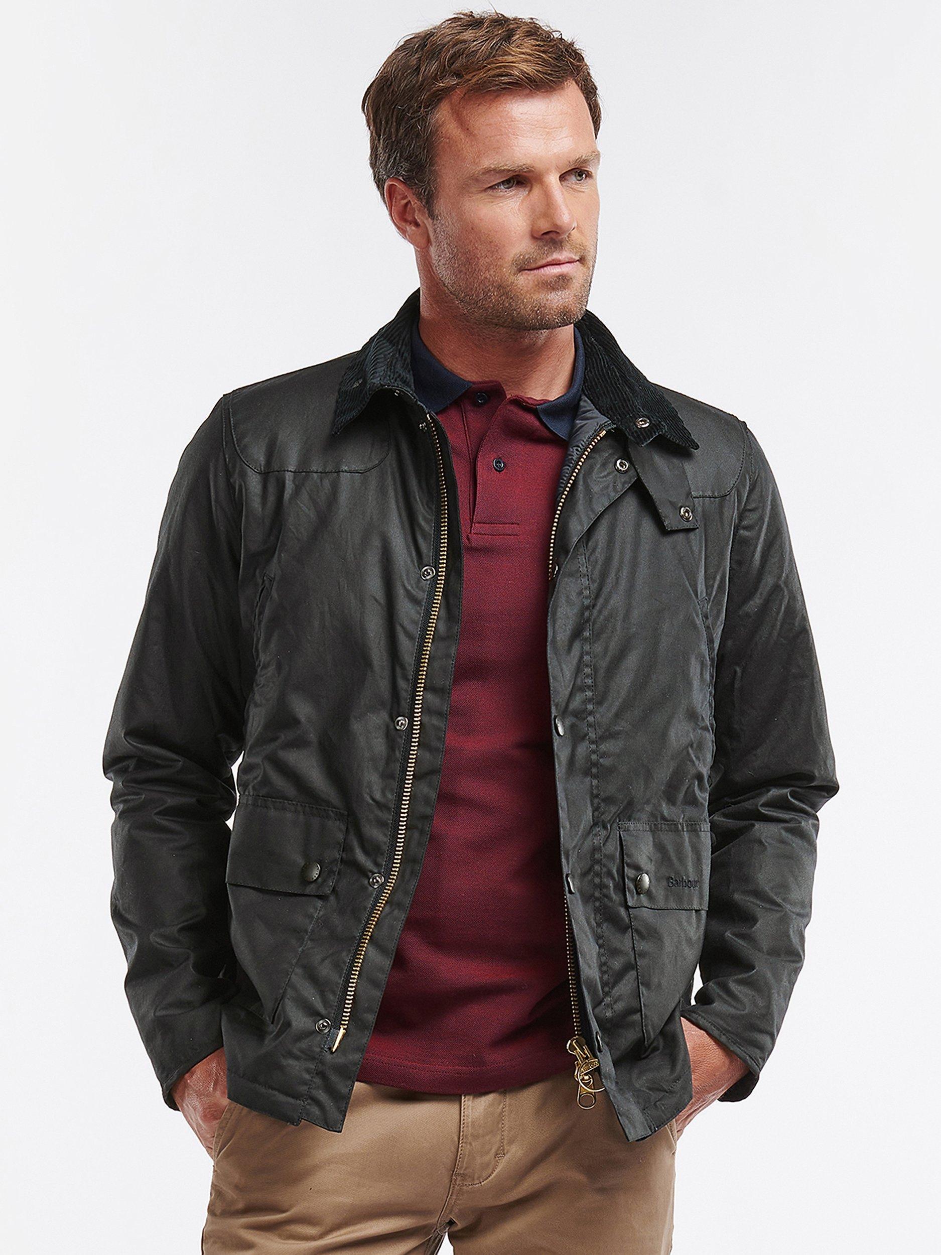 Barbour Reelin Waxed Jacket, Sage, S