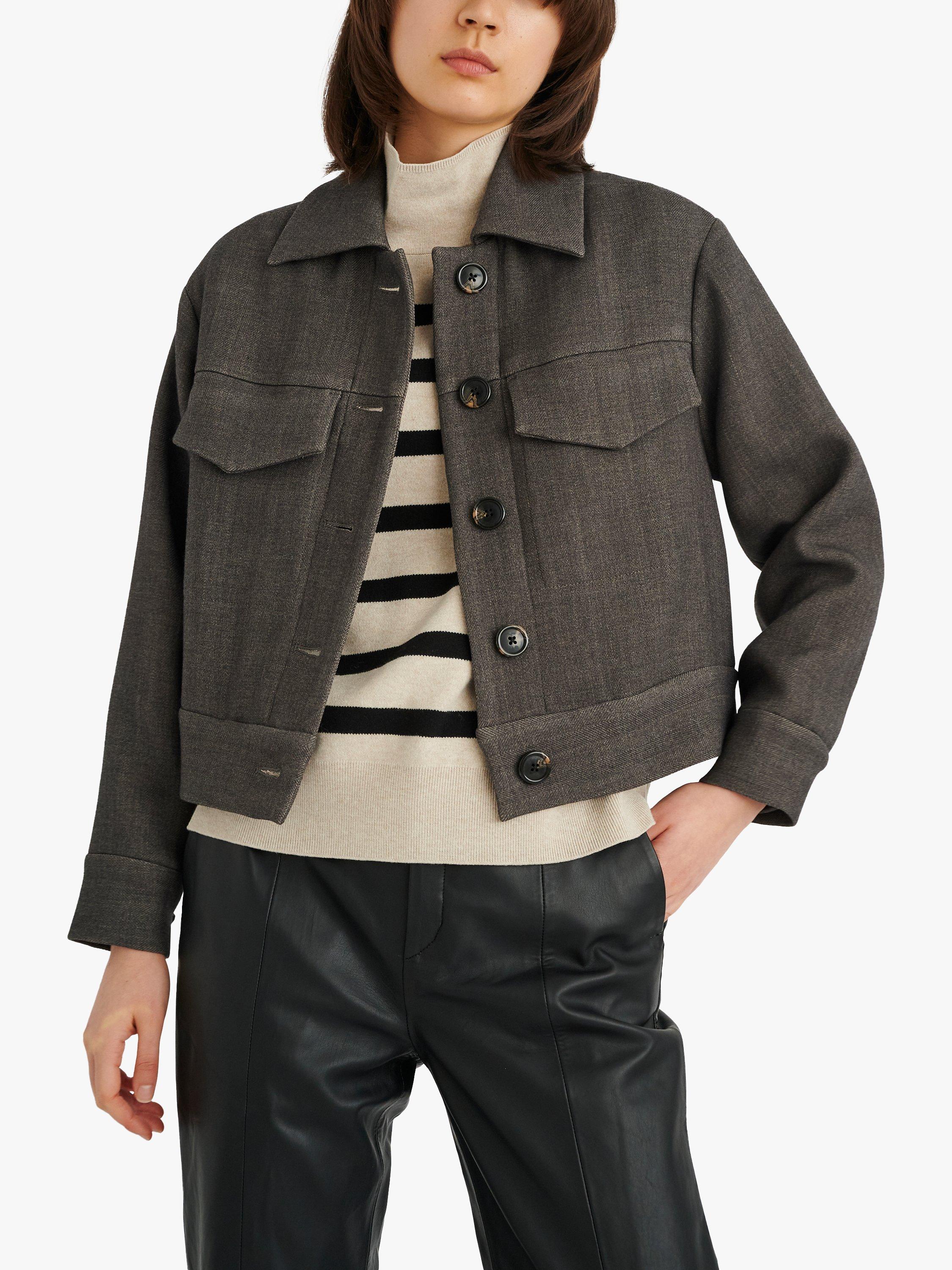 Product image 3 of 3, which shows InWear Tenley Turtleneck Long Sleeve Stripe Jumper, Sandstone/Black, XS