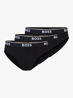 BOSS Stretch Power Briefs, Pack of 3, Black