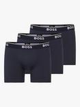 BOSS Power Cotton Logo Waistband Trunks, Pack of 3