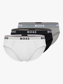 BOSS Stretch Power Briefs, Pack of 3, Multi, Multi