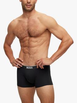BOSS Power Cotton Logo Waistband Trunks, Pack of 3 - view 2, Multi