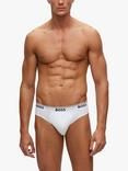 BOSS Stretch Power Briefs, Pack of 3, White