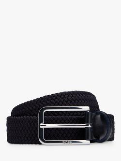 BOSS Clorio Woven Elastic Belt, Navy