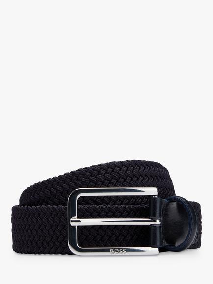 BOSS Clorio Woven Elastic Belt, Navy