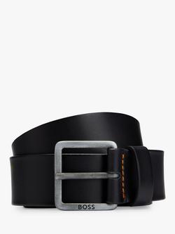 BOSS Jeeko Leather Belt, Black