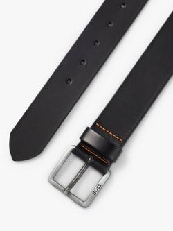 BOSS Jeeko Leather Belt - view 2, Black