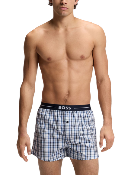 BOSS Cotton Boxers, Pack of 2, Dark Blue - view 2, Dark Blue
