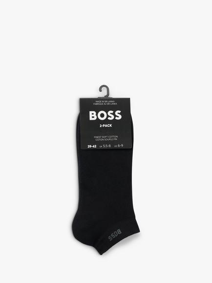 BOSS Logo Trainer Socks, Pack of 2 - view 2, Black