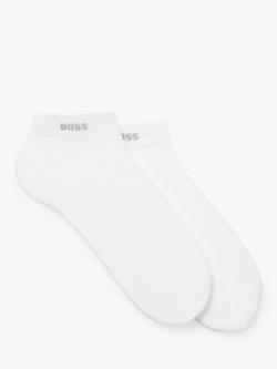 BOSS Logo Trainer Socks, Pack of 2, White