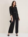 Phase Eight Kylie Tuxedo Jumpsuit, Black