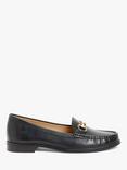 John Lewis August Leather Moccasins, Black Vegetal