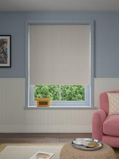 John Lewis Exley Leaf Blackout/Thermal Roller Blind, Putty, W61 x Drop 190cm
