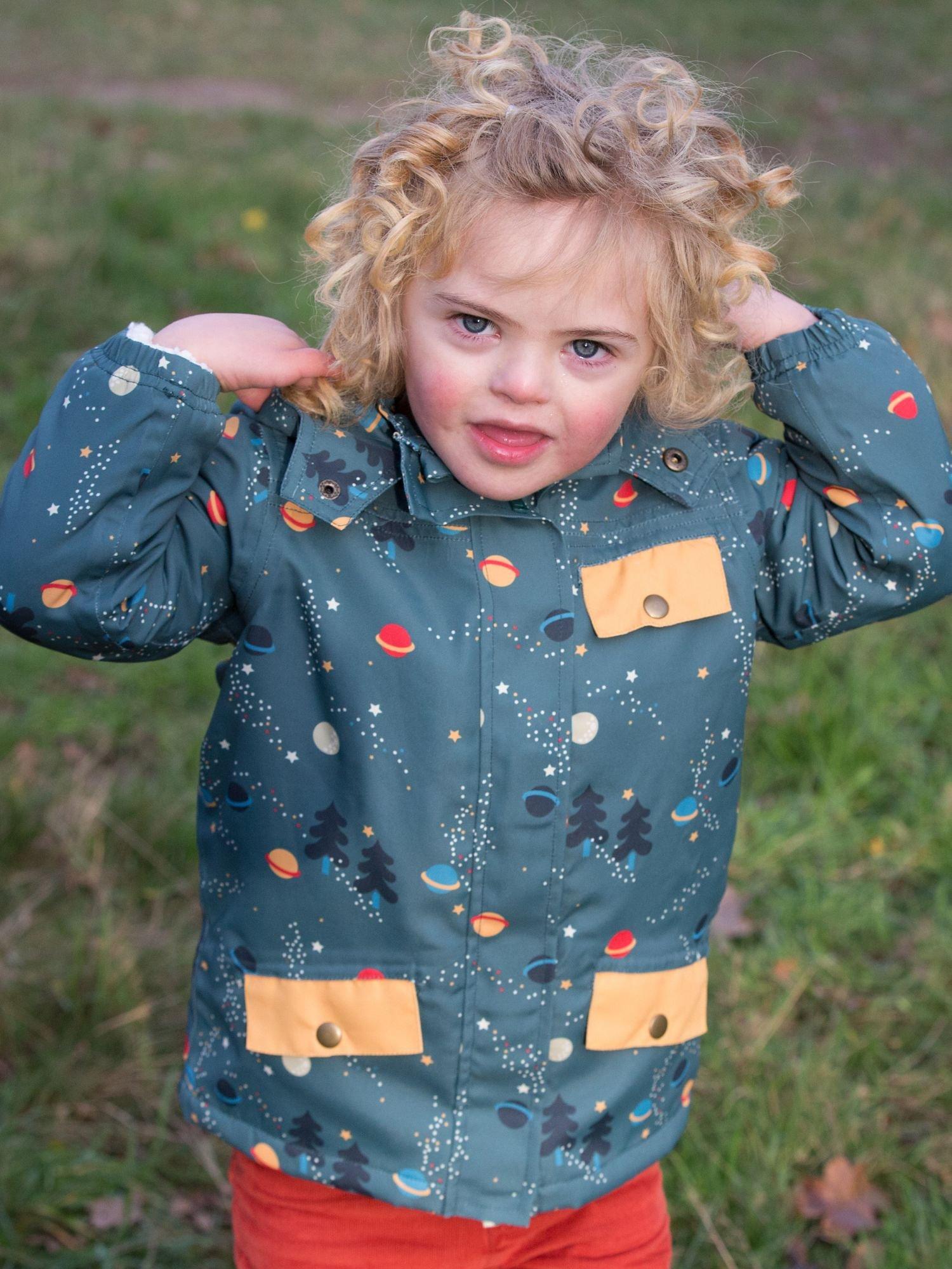 Little Green Radicals Kids' Northern Lights Recycled Waterproof Winter Coat, Blue