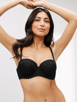 John Lewis Lianna Lace Strapless Bra, Black