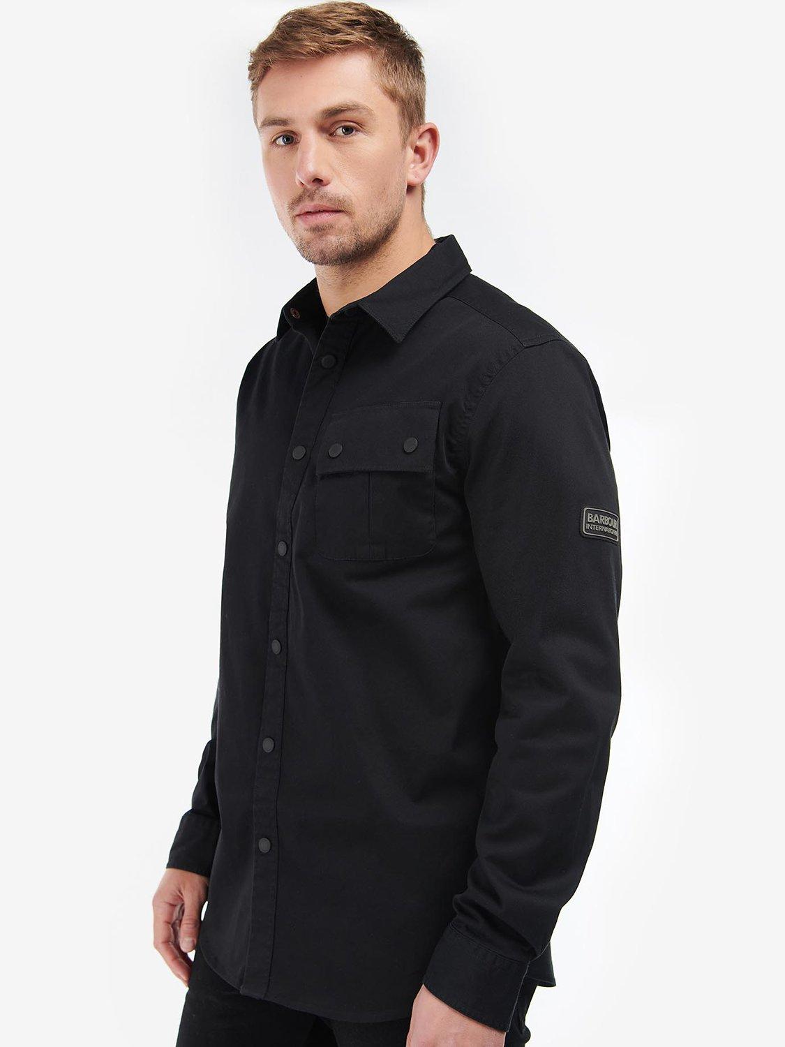 Barbour International Graphite Tailored Fit Overshirt, Black