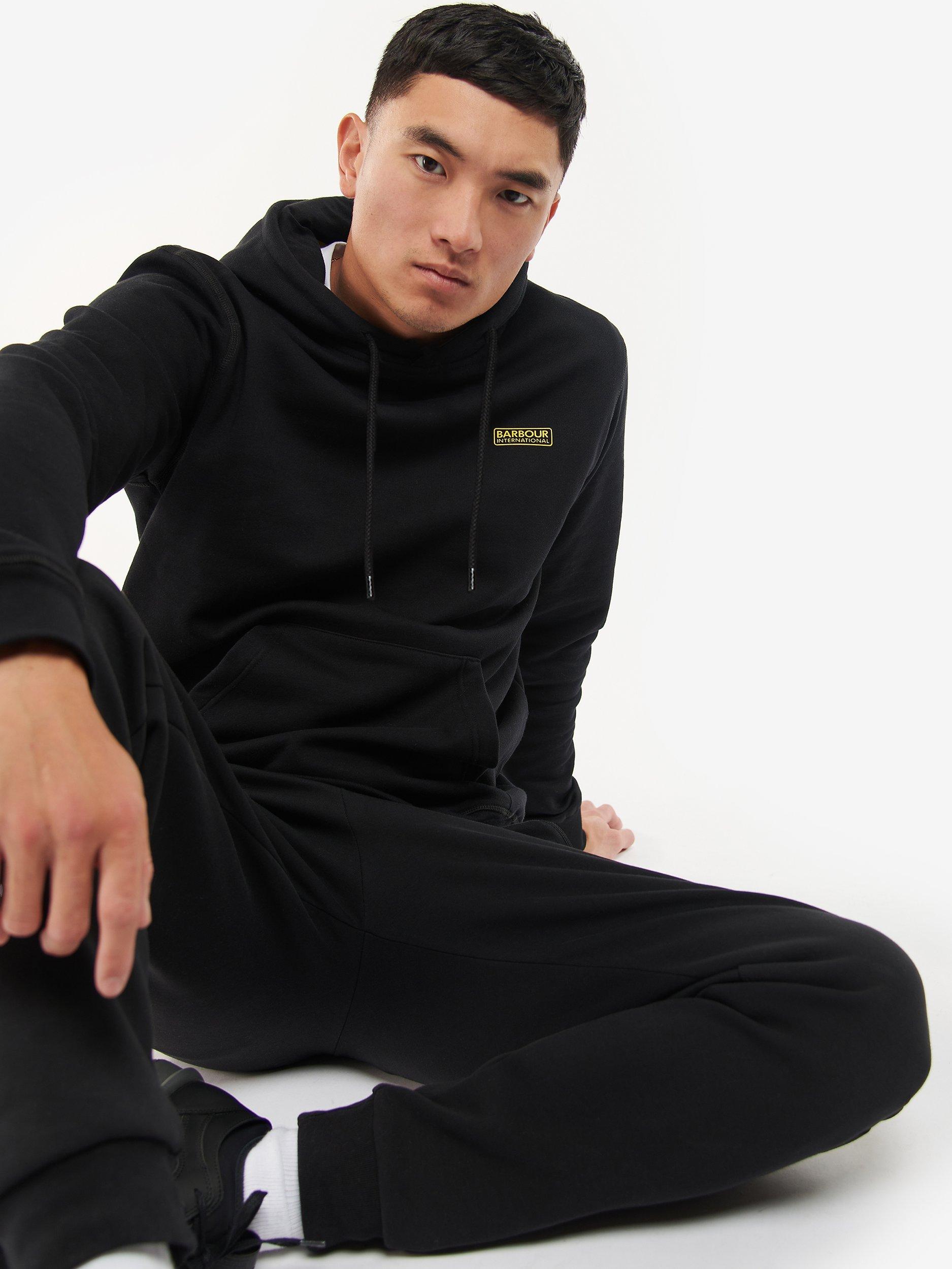 Barbour International Small Logo Hoodie, Black