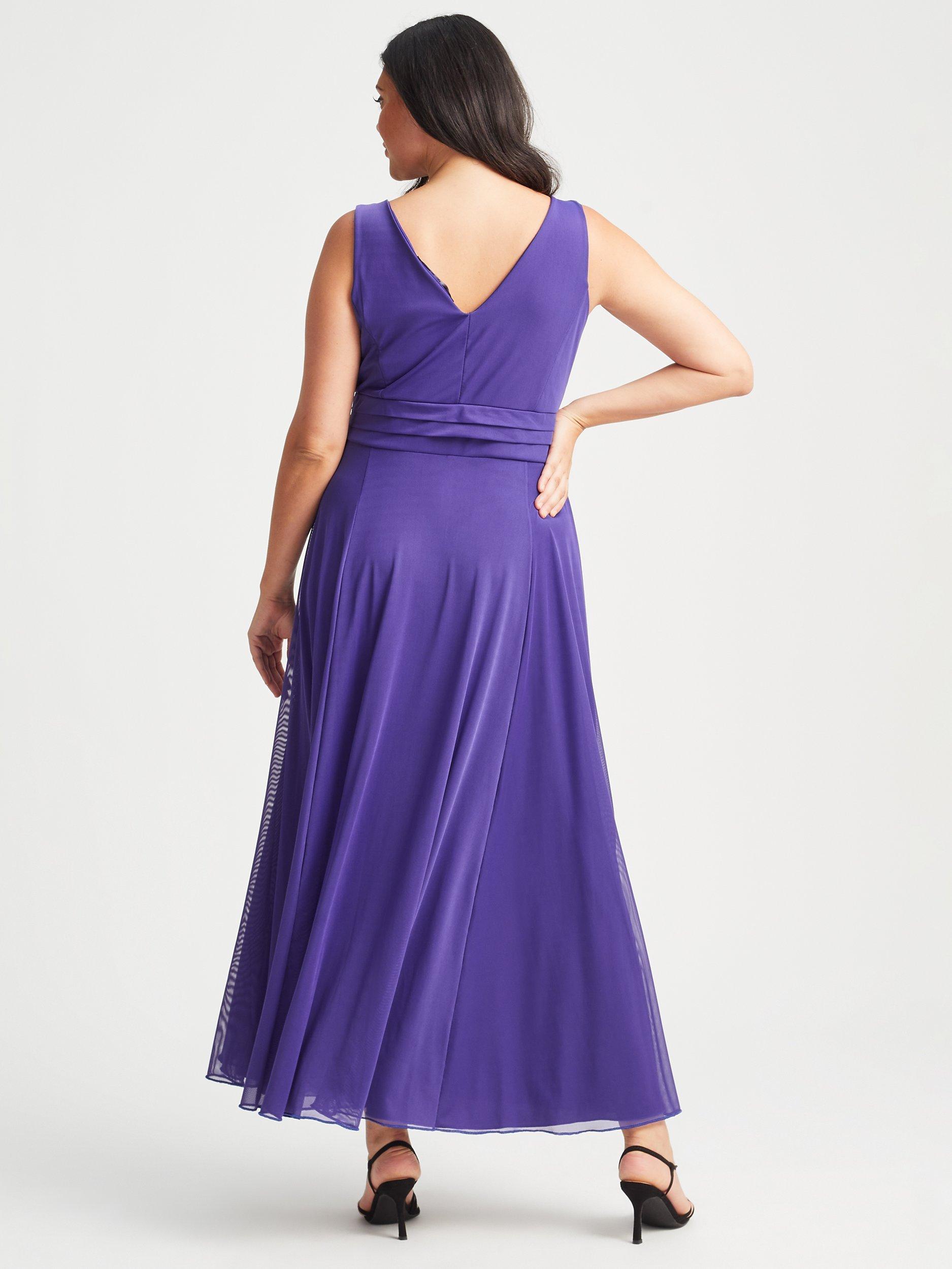 Product image 4 of 4, which shows Scarlett & Jo Nancy Marilyn Maxi Dress, Purple, 12