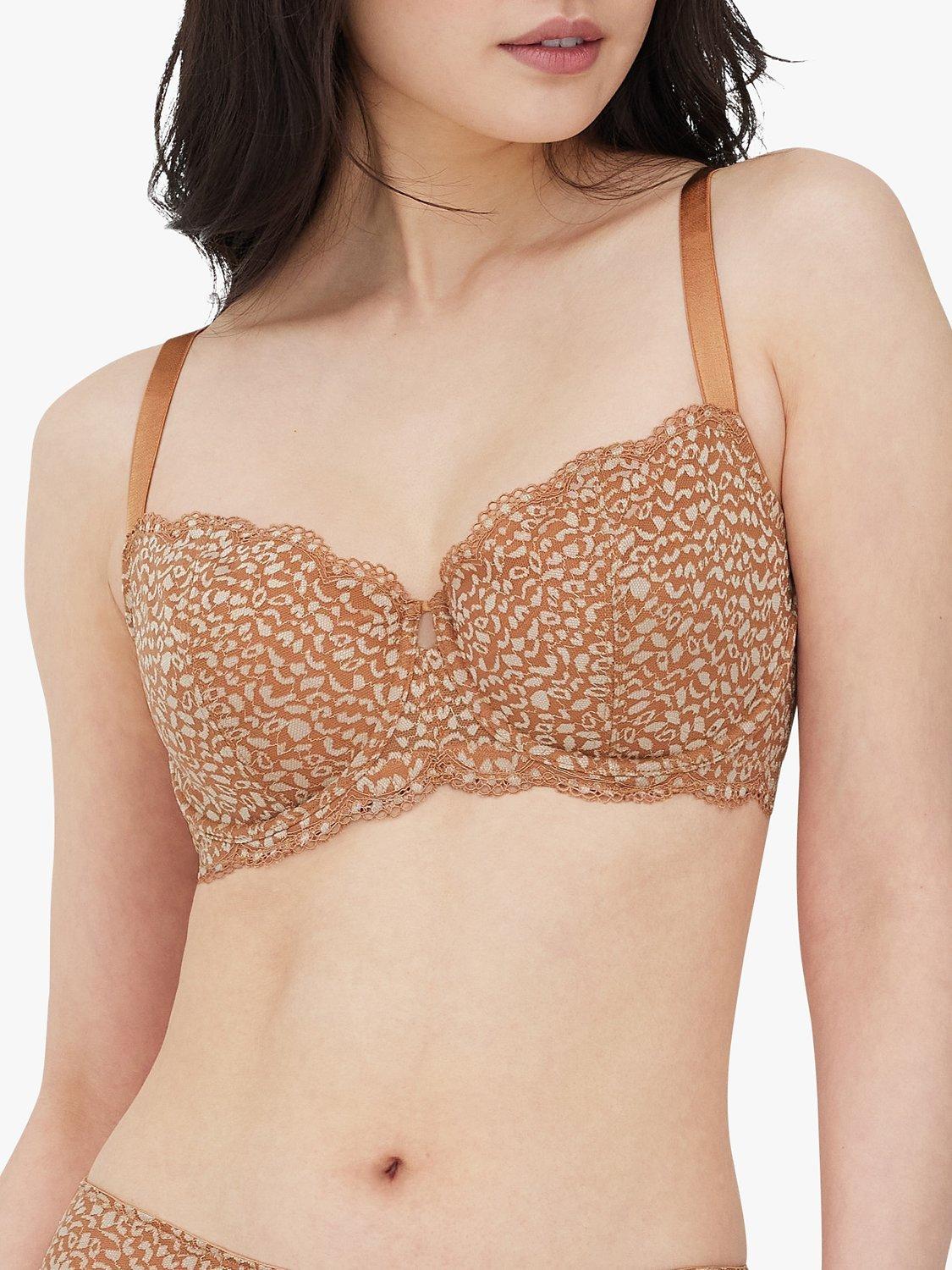 Skarlett Blue Rouse Balconette Bra, Ginger/Ivory