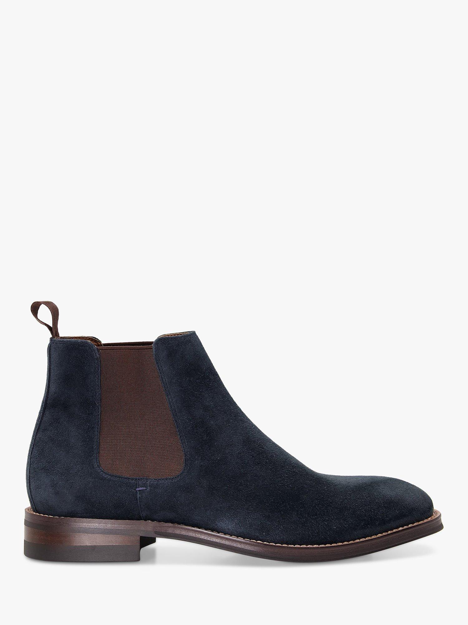 Dune Masons Suede Chelsea Boots, Navy