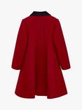 Trotters Heritage Kids' Scallop Edge Wool Coat, Red