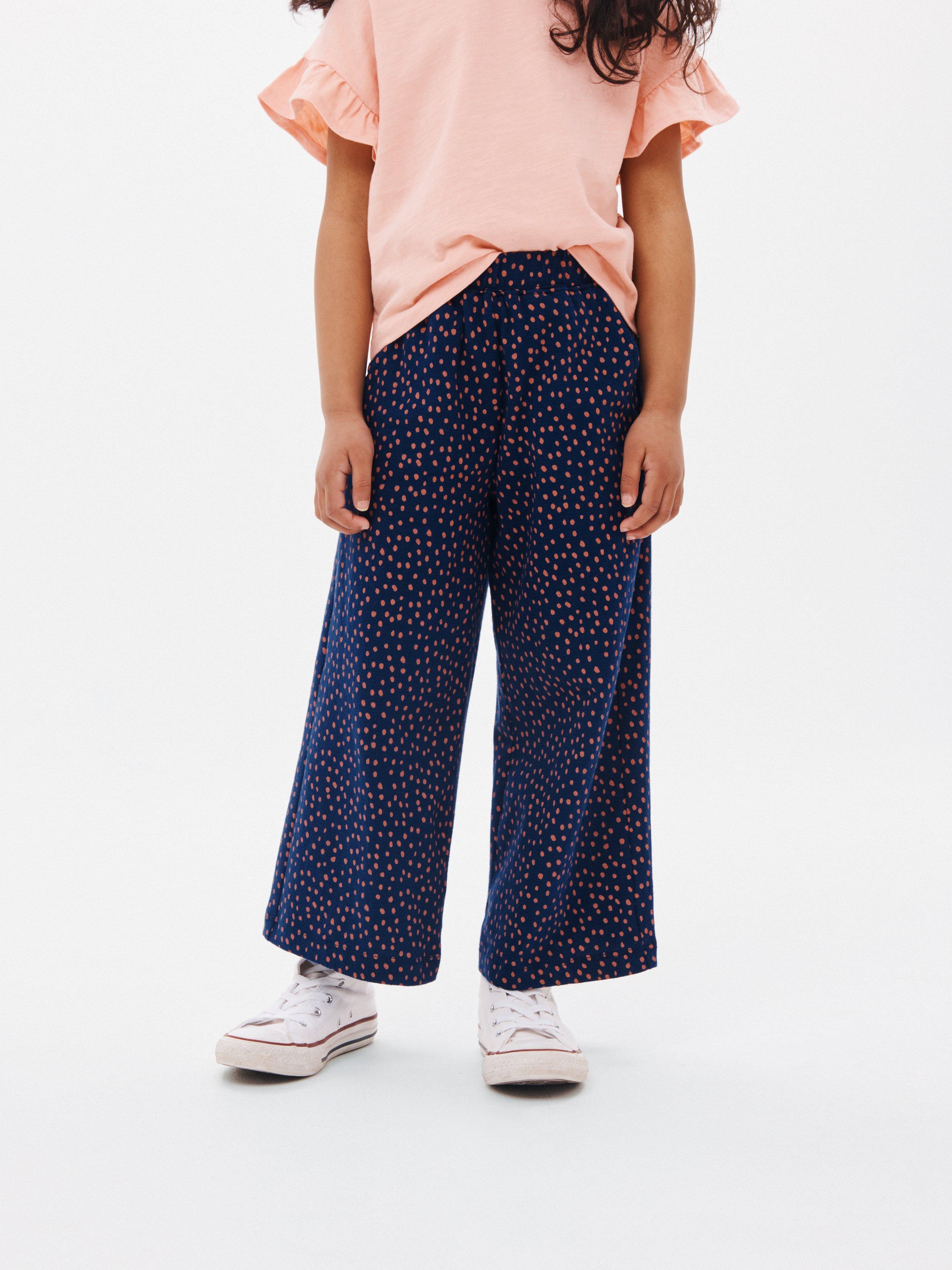 John Lewis ANYDAY Kids' Spot Crinkle Trousers, Blue