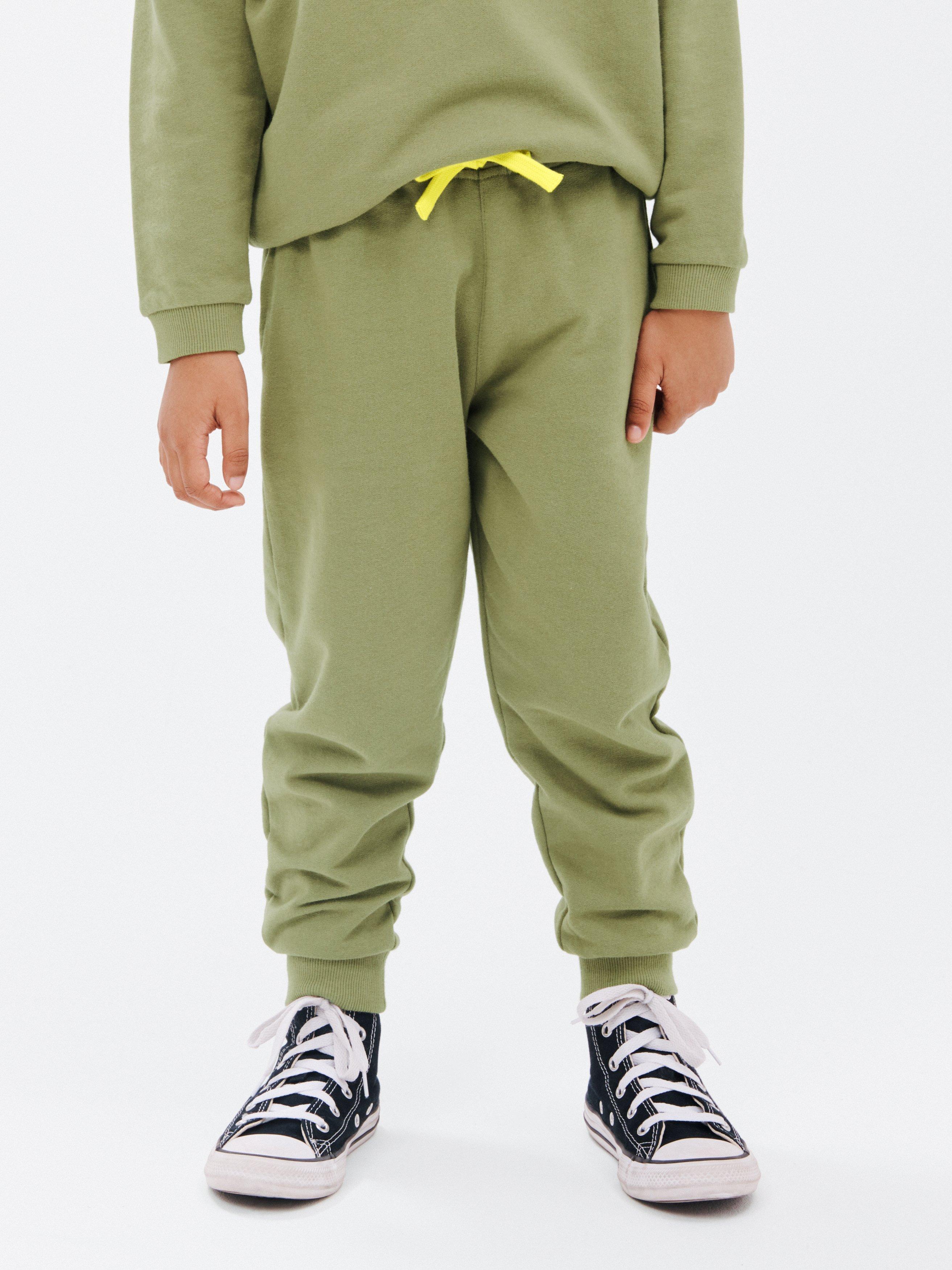 John Lewis ANYDAY Kids' Plain Jersey Joggers, Green