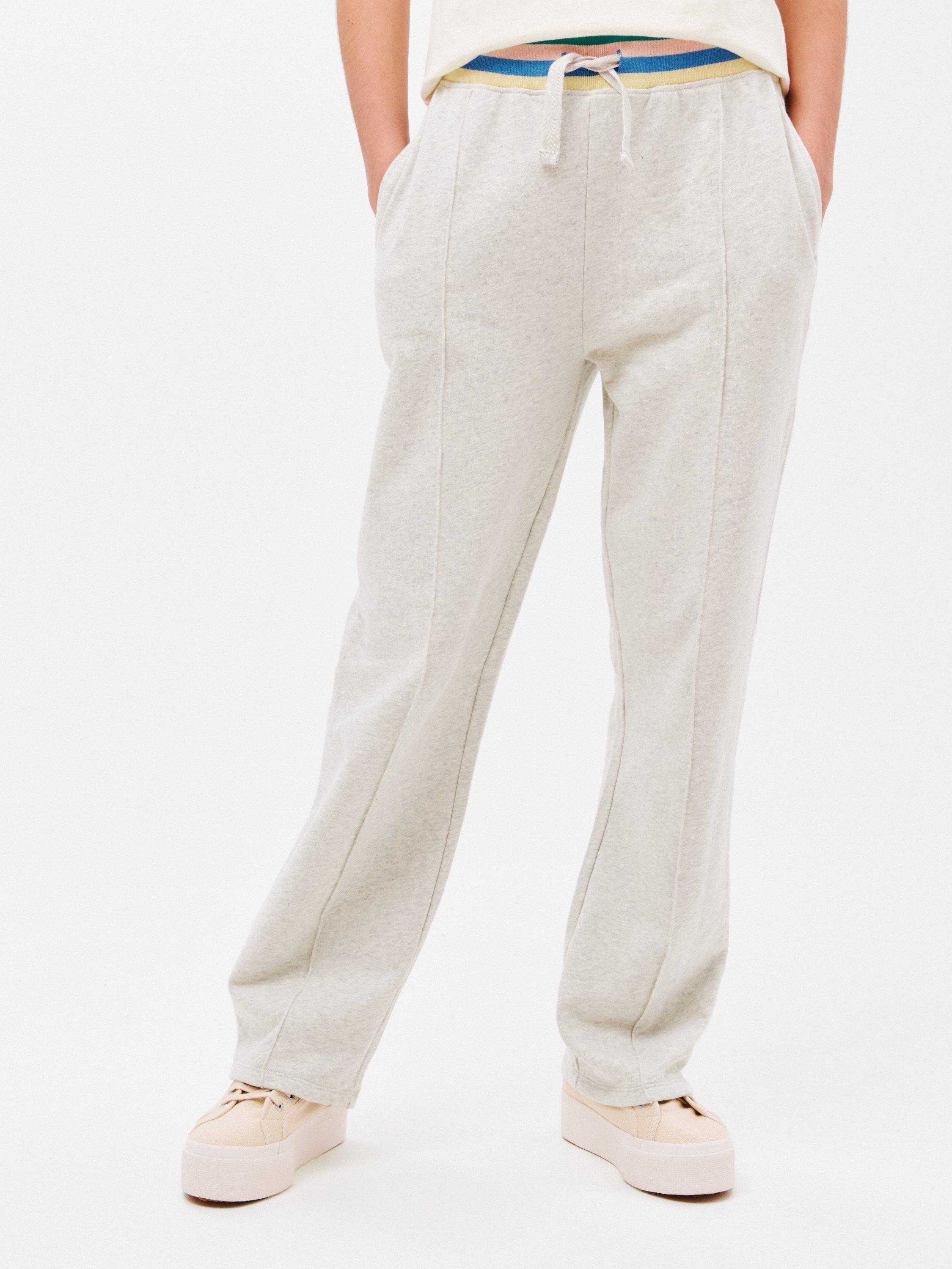 John Lewis Kids' Rainbow Waistband Wide Leg Joggers, Grey