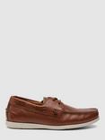 Rodd & Gunn Gordons Bay Burnished Leather Boat Shoes, Cognac
