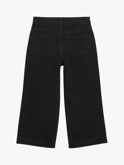 Whistles Kids' Wide Leg Denim Jeans - view 2, Black