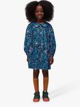 Whistles Kids' Sofia Boho Floral Print Dress, Blue/Multi