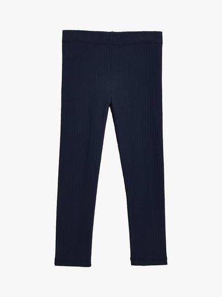 Whistles Kids' Ribbed Leggings, Navy