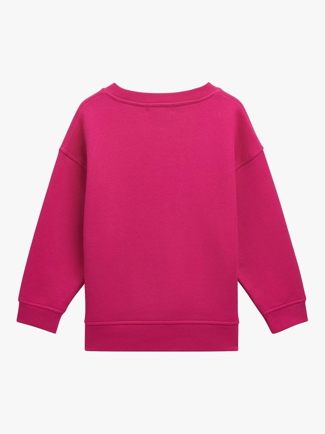 Product image 2 of 4, which shows Whistles Kids' Monster Embroidered Sweatshirt, Pink, 3-4 years
