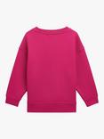 Whistles Kids' Monster Embroidered Sweatshirt, Pink