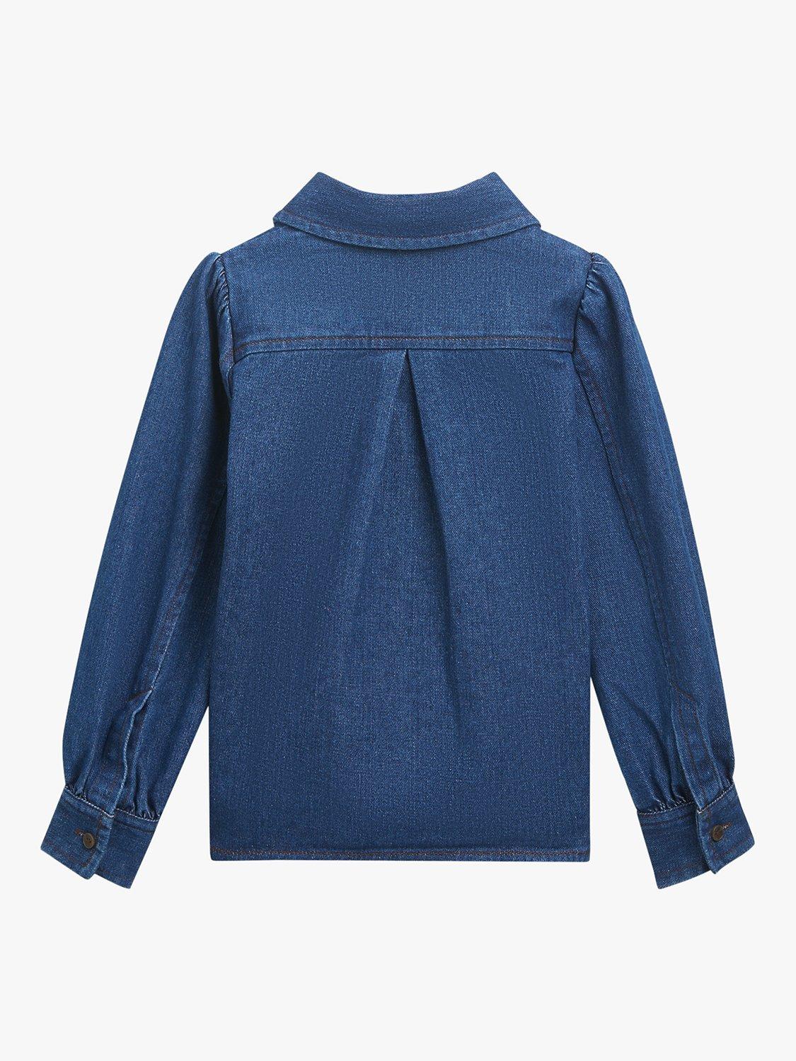 Whistles Kids' Hazel Denim Shirt, Blue, 3-4 years