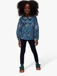 Whistles Kids' Scout Boho Floral Print Top, Blue/Multi