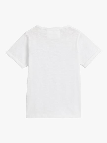Whistles Kids' Organic Cotton Monster Embroidered T-Shirt - view 2, White