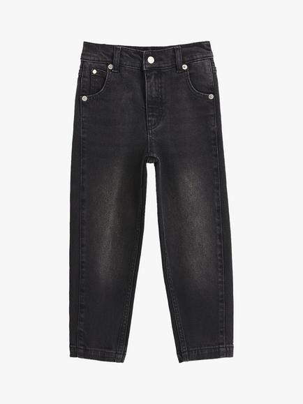 Whistles Kids' Stretch Barrel Leg Jeans, Black