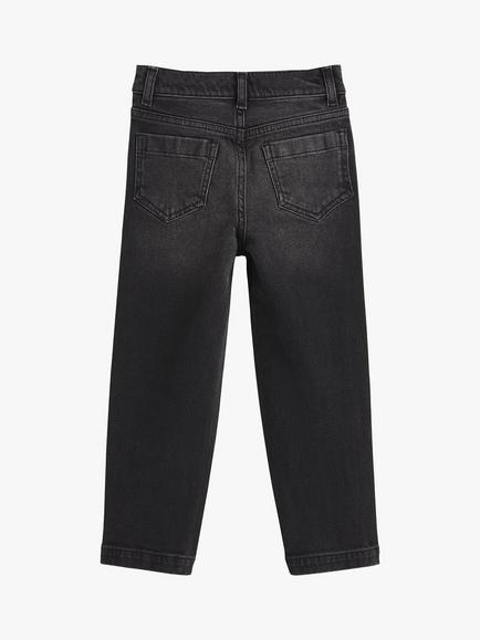 Whistles Kids' Stretch Barrel Leg Jeans - view 2, Black