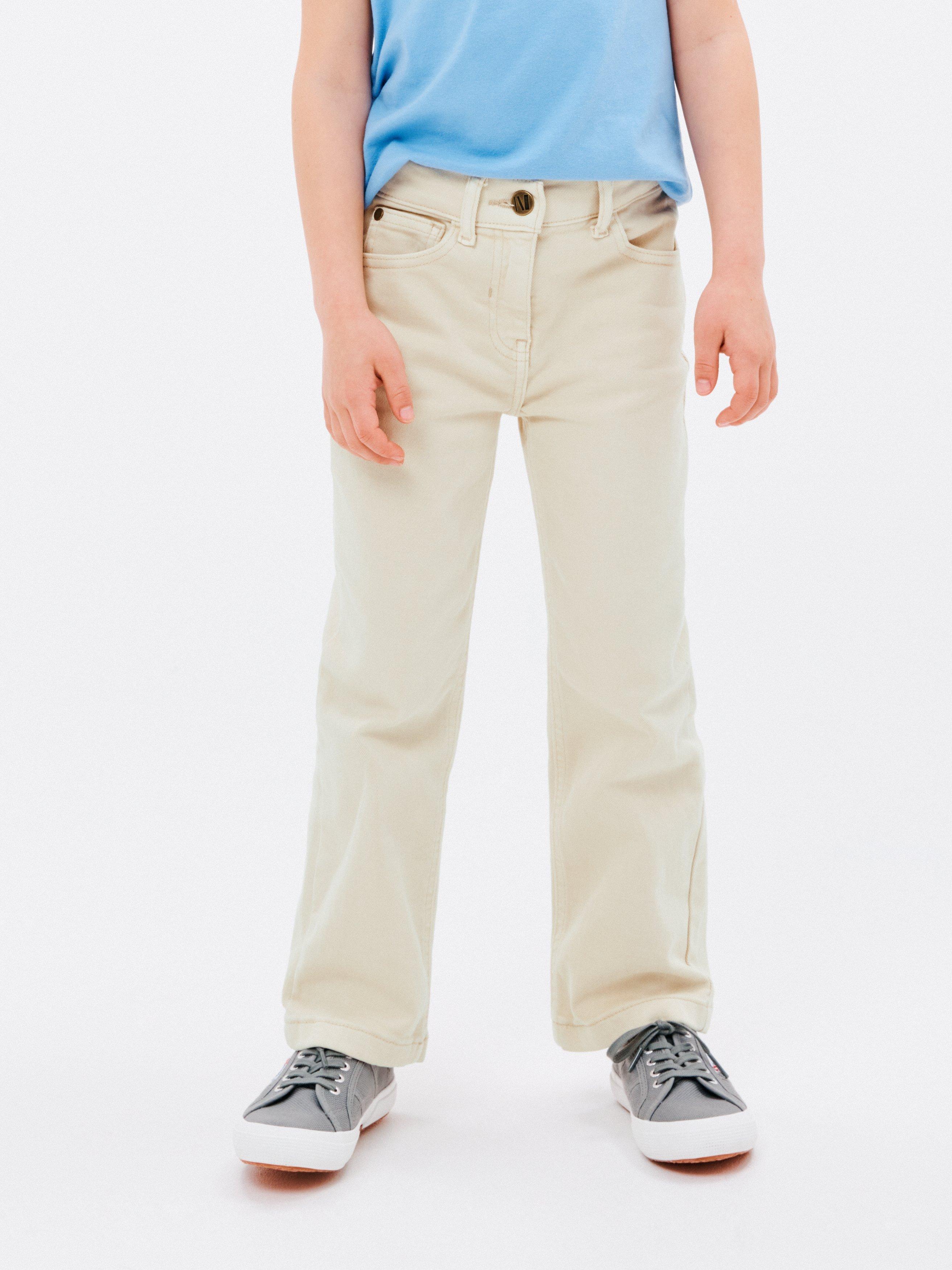 John Lewis Girl's Wide Leg Jeans, Neutral, 12 years