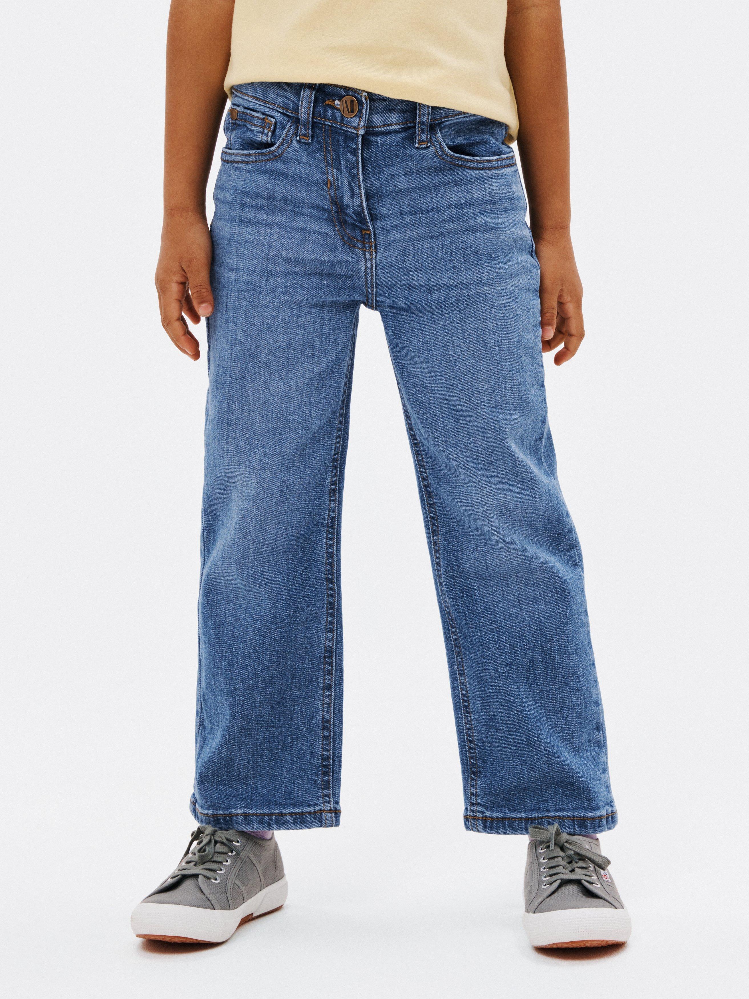 John Lewis Girl's Wide Leg Jeans, Blue
